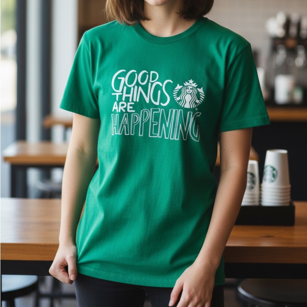 Starbucks Emerald Slogan Tee